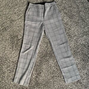 Zara Plaid High Waisted Trousers